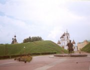Вид на кремль и памятник Юрия Долгорукому с Советской площади