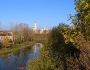 Вид Воскресенского собора и реки Кашинки