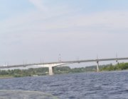Мост через Волгу до реконструкции - вид с Волги