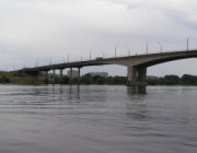 Мост через Волгу до реконструкции - вид с Волги
