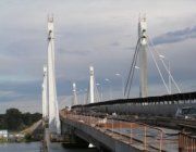 Мост через Волгу в процессе реконструкции