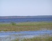Вид на Мологский залив Рыбинского водохранилища из старого города