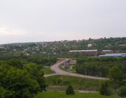Вид на город и мост через Канал им. Москвы с Перемиловской высоты